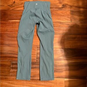 lululemon‎ blue Green High-Rise Leggings  2 Athletic Yoga Workout Pants (0872)